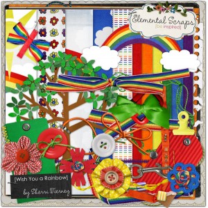 elemental scraps sherry tierney wish you a rainbow st_rainbow_kit_es