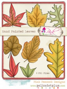 PinkPeacock_HandPaintedLeaves_Preview PinkPeacock_HandPaintedLeaves_Preview