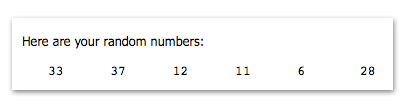 numbers
