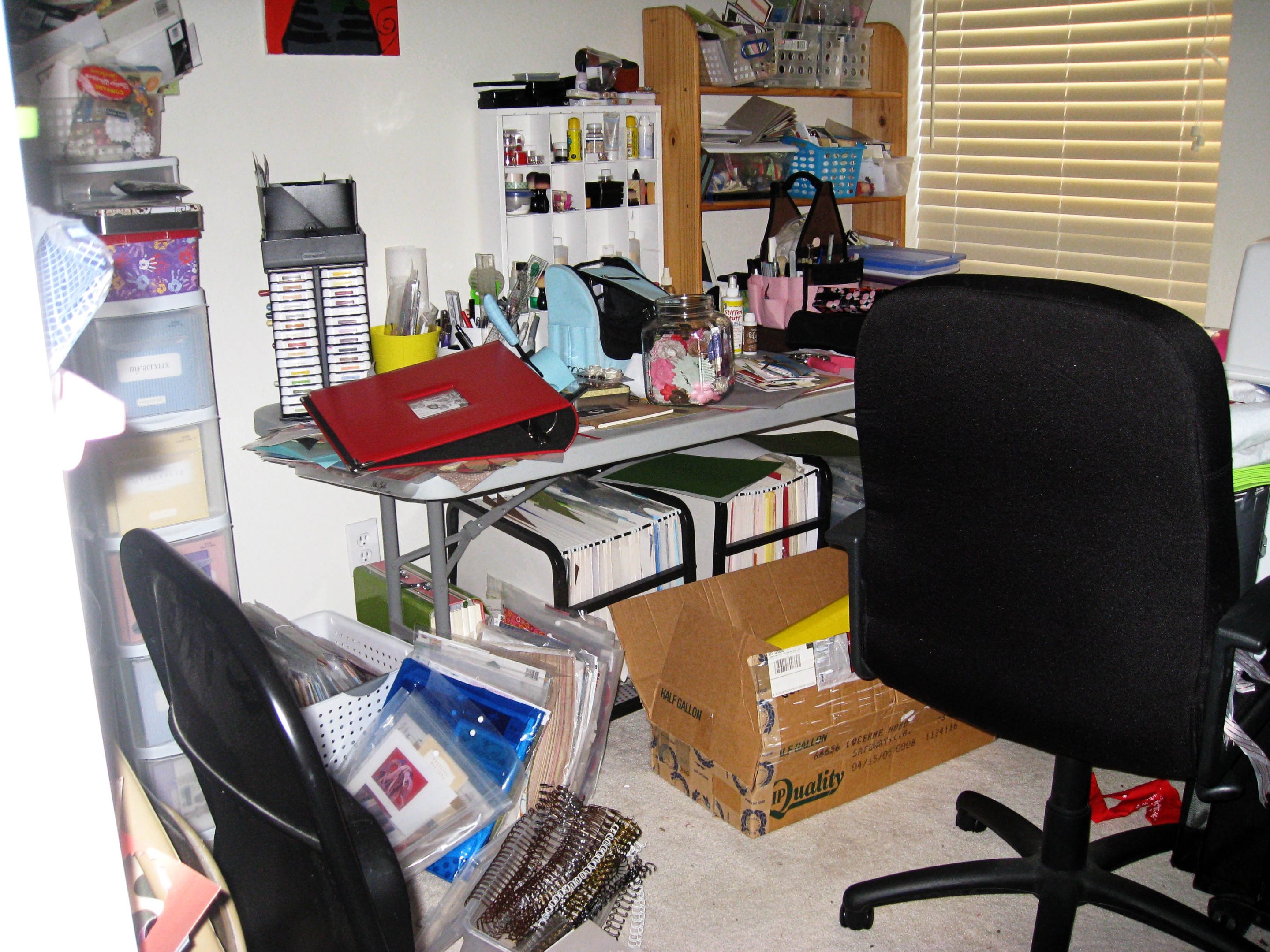 Messy Scrapbook Room