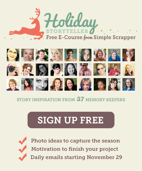 Free Holiday E-Course for Scrapbookers from Simple Scrapper