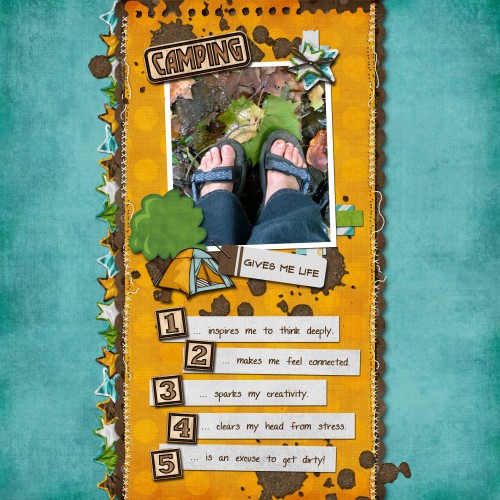 Camping layout by Jennifer Wilson