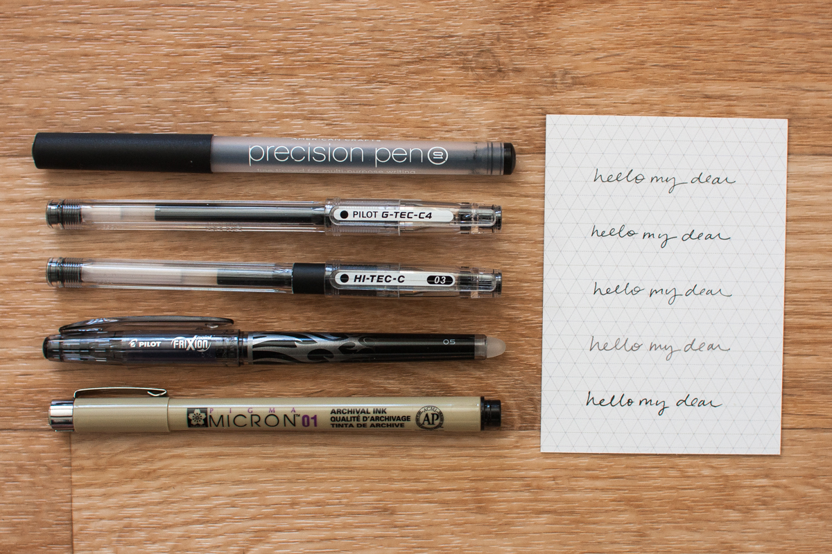 My Favorite Pens for Scrapbooking