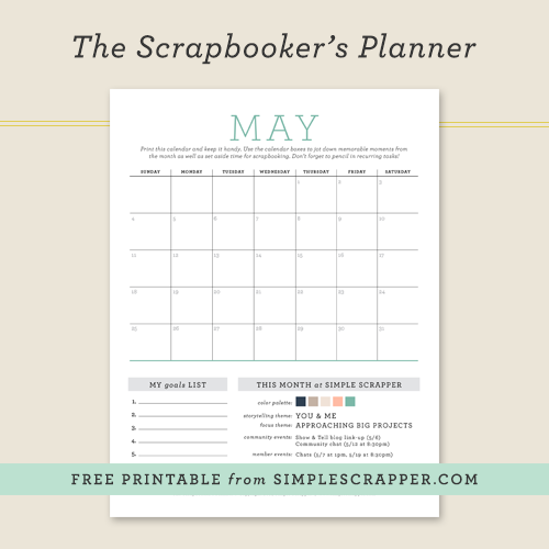 Free Scrapbooker's Planner from Simple Scrapper
