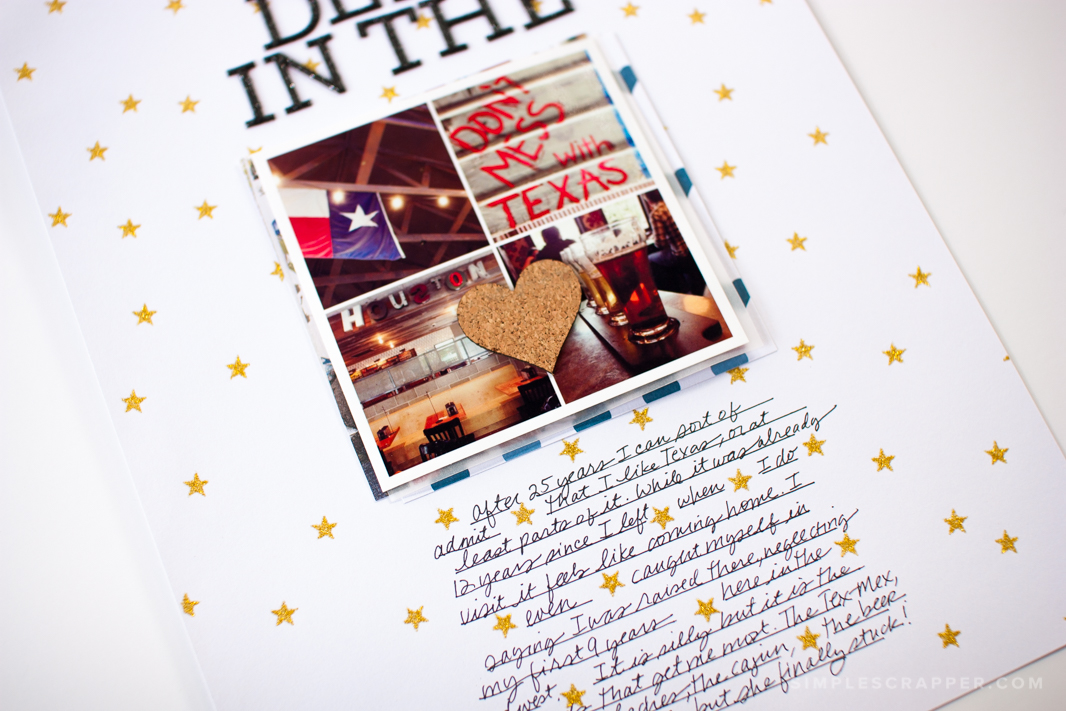 Deep in the Heart | Simple Scrapbook Layout