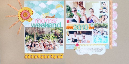 Annual Mom's Weekend by Kelly Noel, inspiring a sketch template for the Simple Scrapper membership