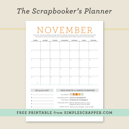 November Membership Reveal + Free Calendar Printable