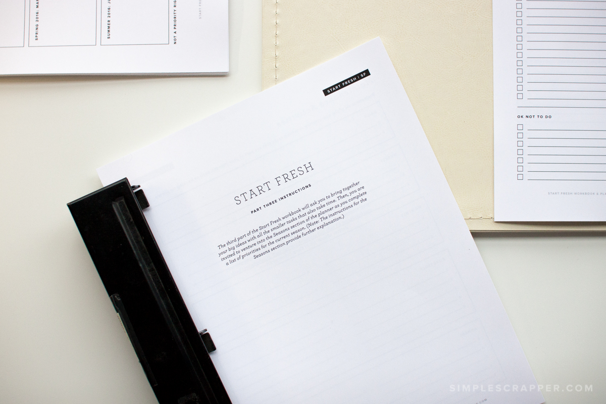 How I'm Using the Start Fresh Planner