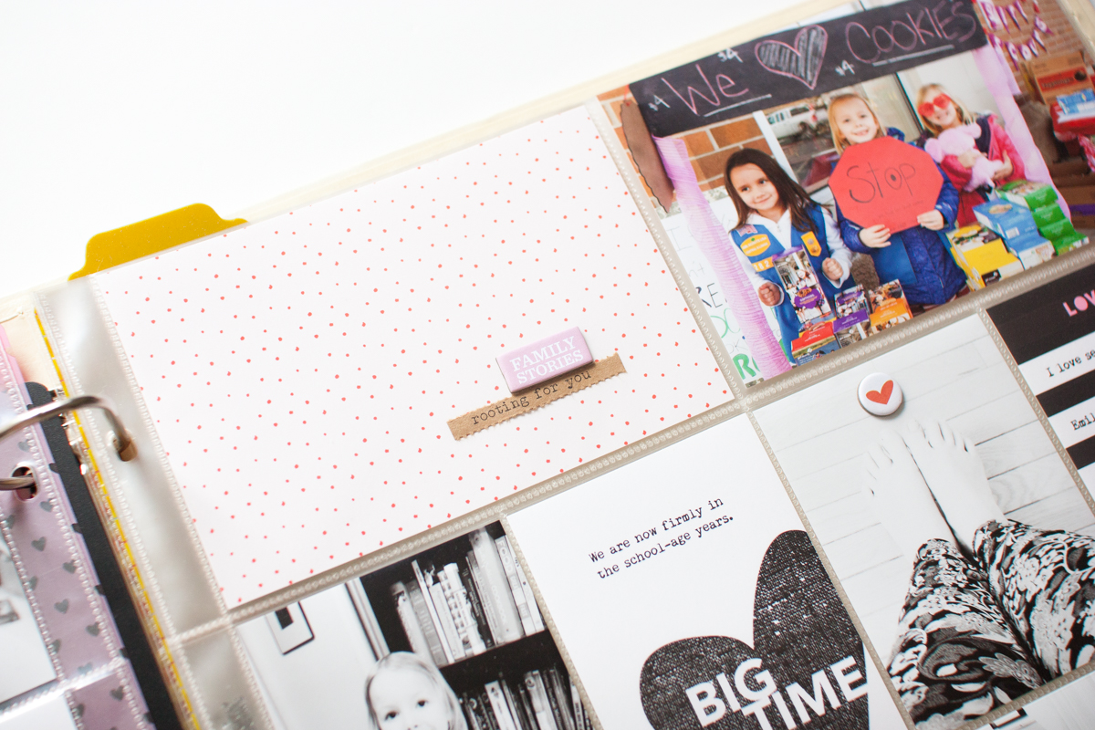 Download free templates for creating a hybrid Project Life spread using Lightroom and Photoshop.