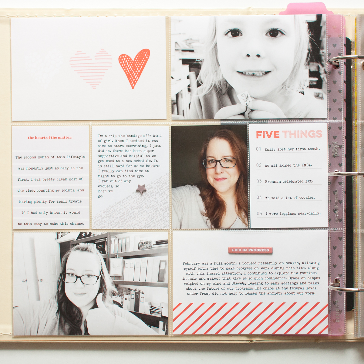 Download free templates for creating a hybrid Project Life spread using Lightroom and Photoshop.
