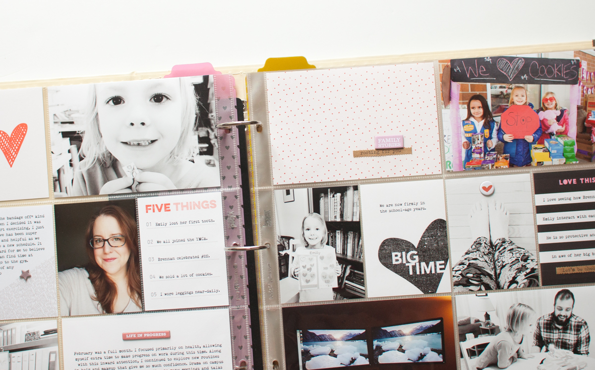 Download free templates for creating a hybrid Project Life spread using Lightroom and Photoshop.